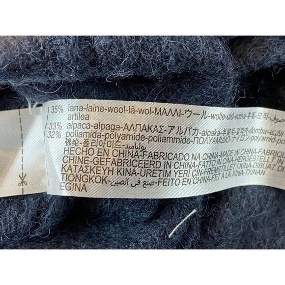 Zara Womens Sweater Wool Alpaca Sccop neck Side tie Knot M Black 5755/122 NWd - Picture 11 of 12